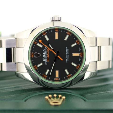 ebay rolex milgauss green|rolex milgauss 11640 price.